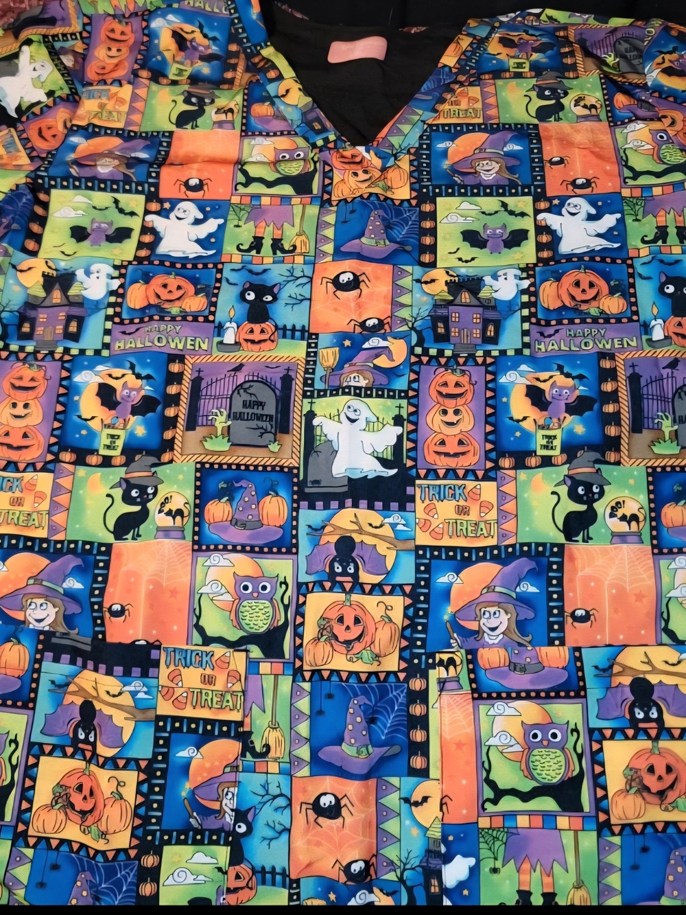 Halloween Scrub Top Vintage Early 2000 Great Condition